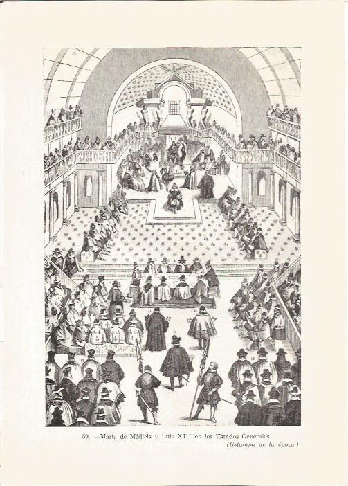 LAMINA V05296: Maria de Medicis y Luis XIII en los Estados Generales