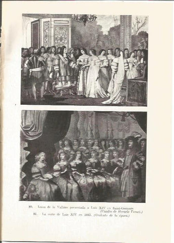 LAMINA V05312: Luis de la Valliere, por Horacio Vernet y la corte de Luis XIV en 1665