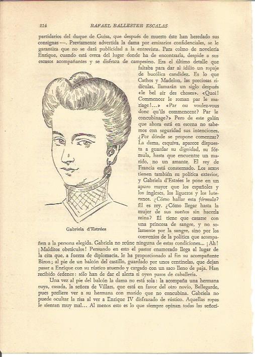 LAMINA V05289: Gabriela d'Estrees
