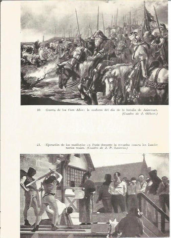 LAMINA V05274: Guerra de los Cien Años por J. Gilbert 