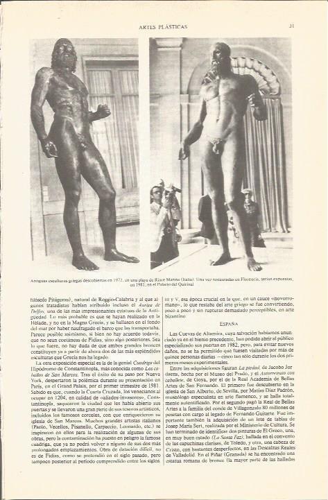LAMINA V05390: Esculturas griegas en el Palacio del Quirinal, Italia