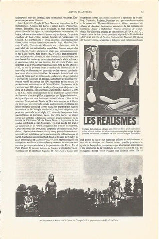 LAMINA V05396: Portada catalogo Les Realismes