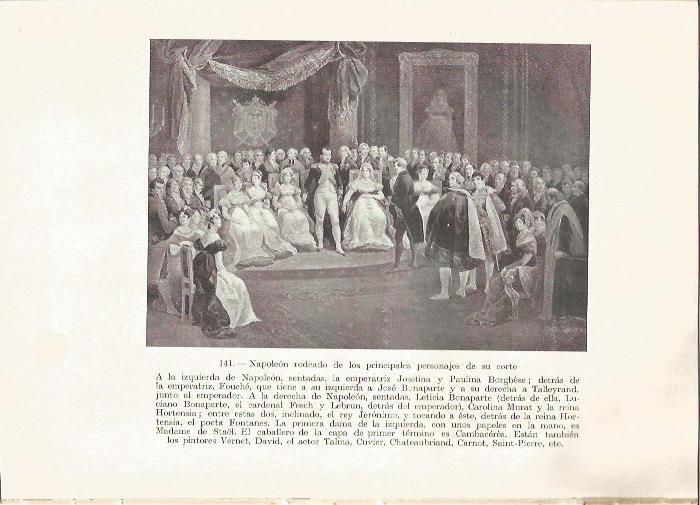 LAMINA V05352: Napoleon y su corte