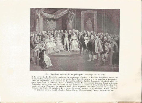 LAMINA V05352: Napoleon y su corte
