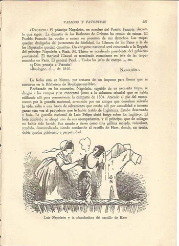 LAMINA V05361: Luis Napoleon y la planchadora del castillo de Ham