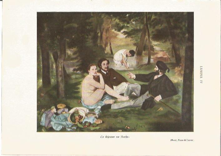 LAMINA V05358: Le dejeuner sur l'herbe, por Manet