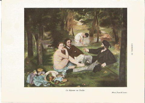 LAMINA V05358: Le dejeuner sur l'herbe, por Manet