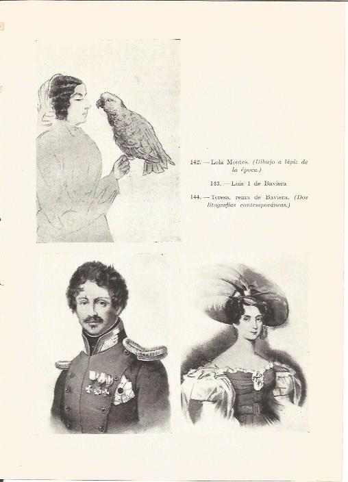 LAMINA V05356: Lola Montes, Luis I de Baviera y Teresa reina de Baviera 
