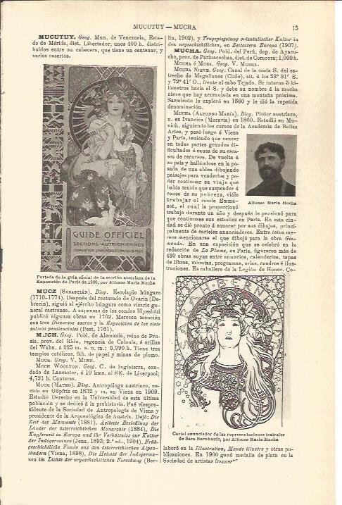 LAMINA V04470: Guia Exposición de Paris 1900, por Alfonso M. Mucha 