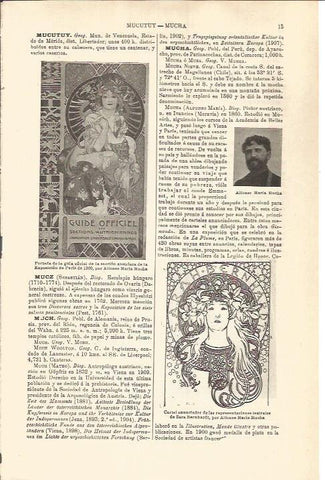 LAMINA V04470: Guia Exposición de Paris 1900, por Alfonso M. Mucha 