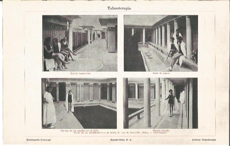 LAMINA V04466: Vistas de baños de mar en Deauville, Francia