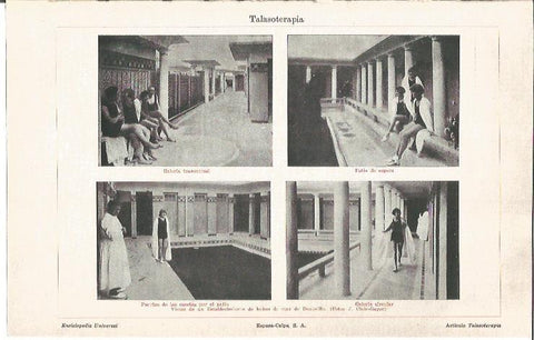LAMINA V04466: Vistas de baños de mar en Deauville, Francia