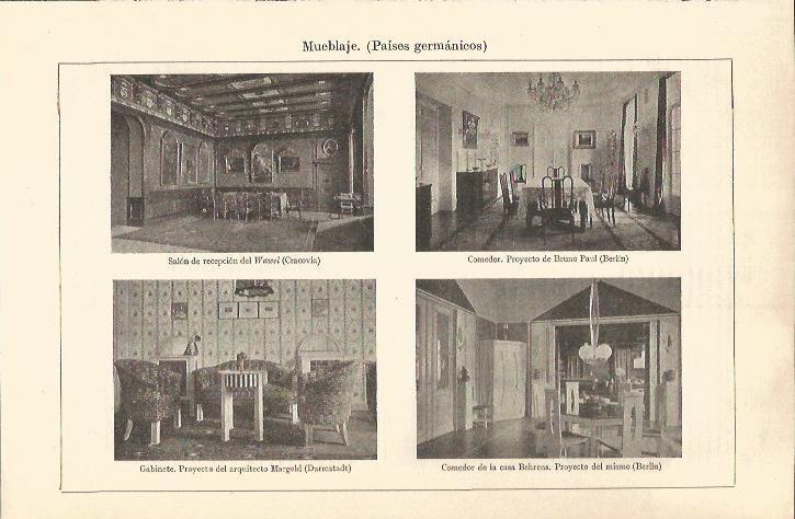 LAMINA V04482: Muebles en salones en Alemania
