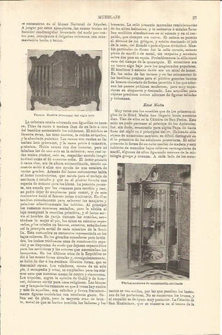 LAMINA V04480: Mueble provenzal siglo XVII y vitrina moderna