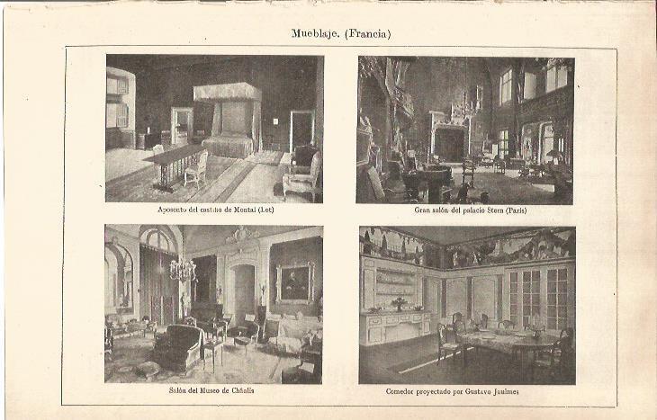LAMINA V04476: Mueblaje de Francia