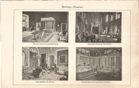 LAMINA V04476: Mueblaje de Francia