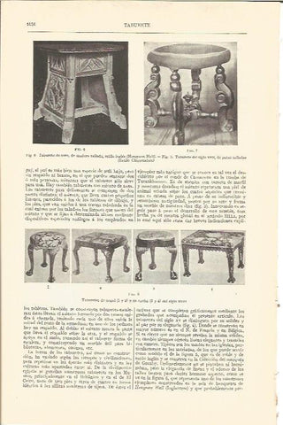 LAMINA V04422: Tipos de taburetes