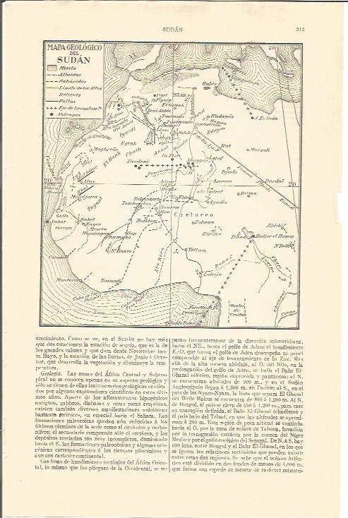 LAMINA V04421: Mapa geologico de Sudan