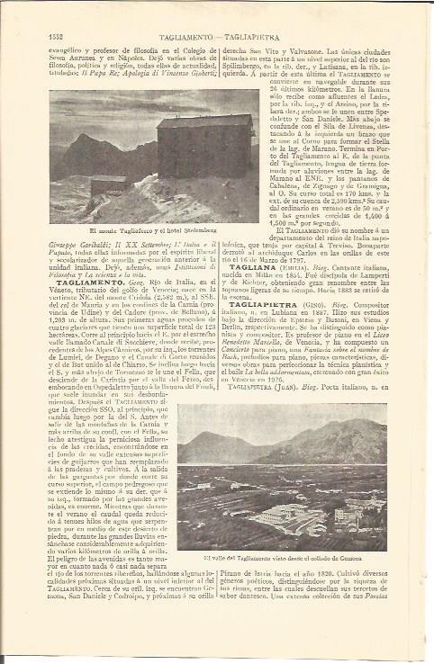 LAMINA V04440: Valle del Tagliamento  Italia