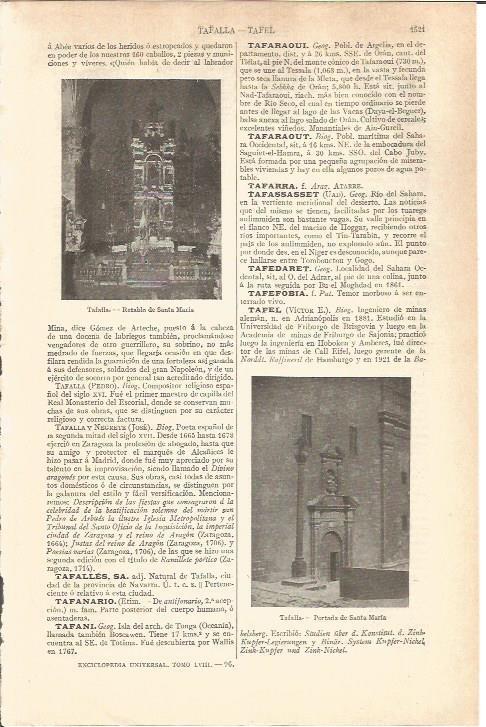 LAMINA V04433: Portada y retablo de Santa Maria en Tafalla, Navarra