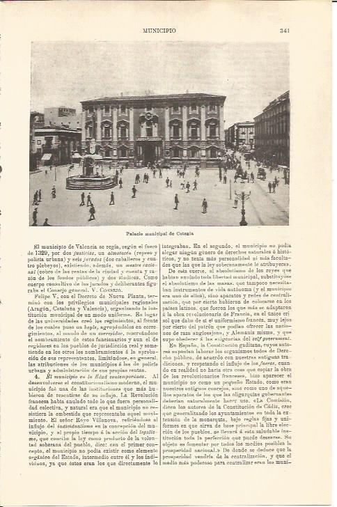 LAMINA V04550: Palacio municipal de Catania, Italia