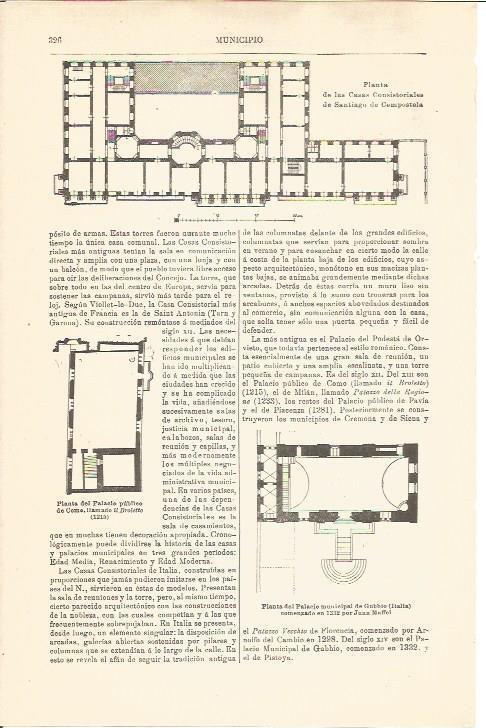 LAMINA V04542: Plantas de Casas Consistoriales de Santiago de Compostela 