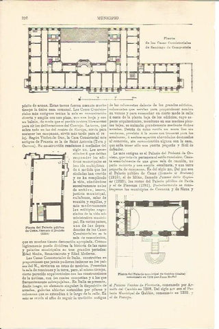 LAMINA V04542: Plantas de Casas Consistoriales de Santiago de Compostela 