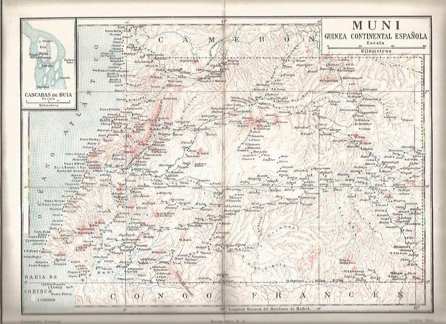 LAMINA V04541: Mapa de Muni, Guinea continental española