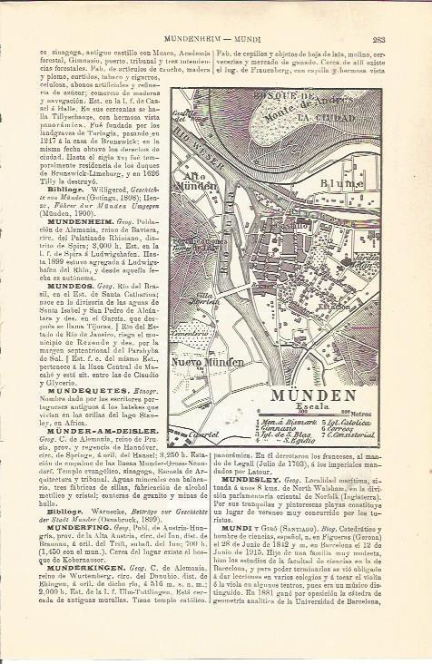 LAMINA V04539: Mapa de Munden, Alemania