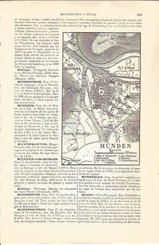 LAMINA V04539: Mapa de Munden, Alemania