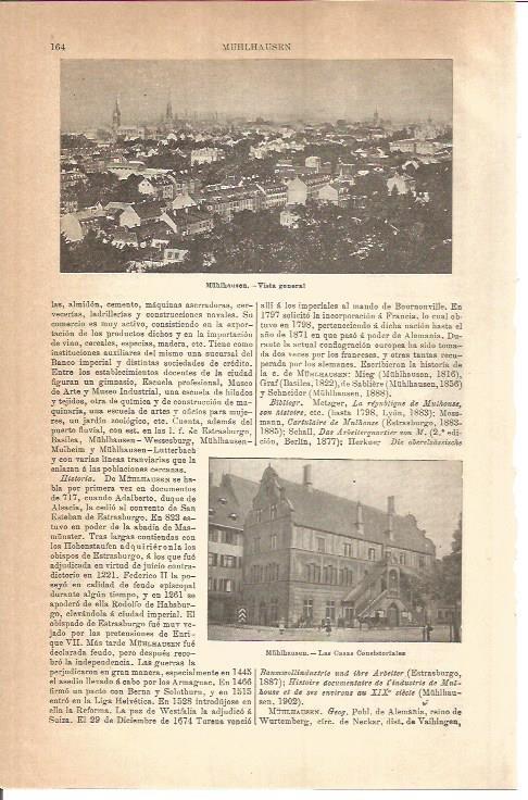 LAMINA V04507: Vistas de Muhlhausen, Alemania