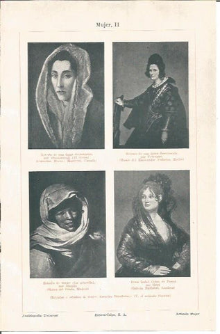LAMINA V04519: Retratos y estudios de mujer escuelas españolas