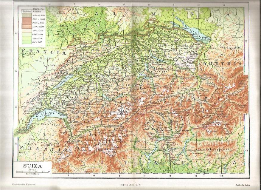 LAMINA V04299: Mapa de Suiza