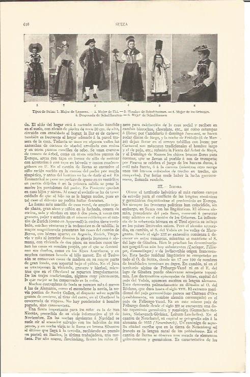 LAMINA V04306: Tipos de Suiza