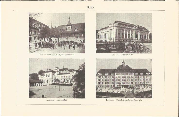 LAMINA V04308: Vistas de Ginebra y Lausana, Suiza