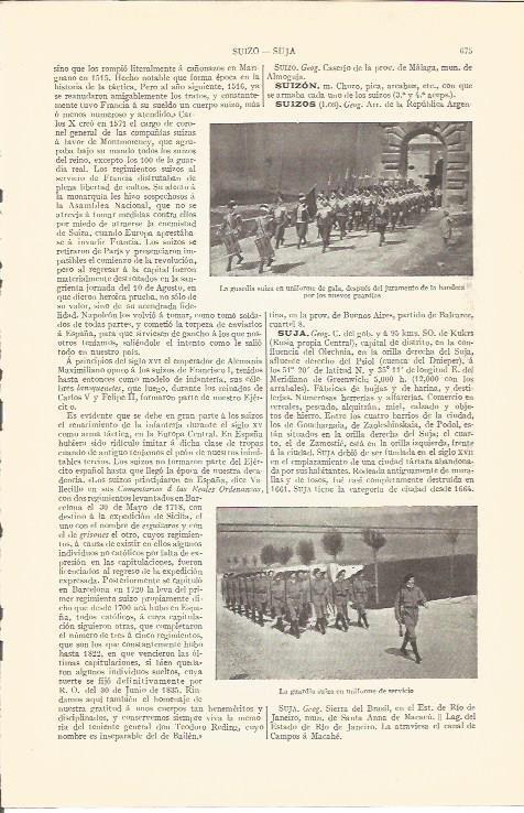 LAMINA V04318: Guardia suiza en uniforme de gala y servicio