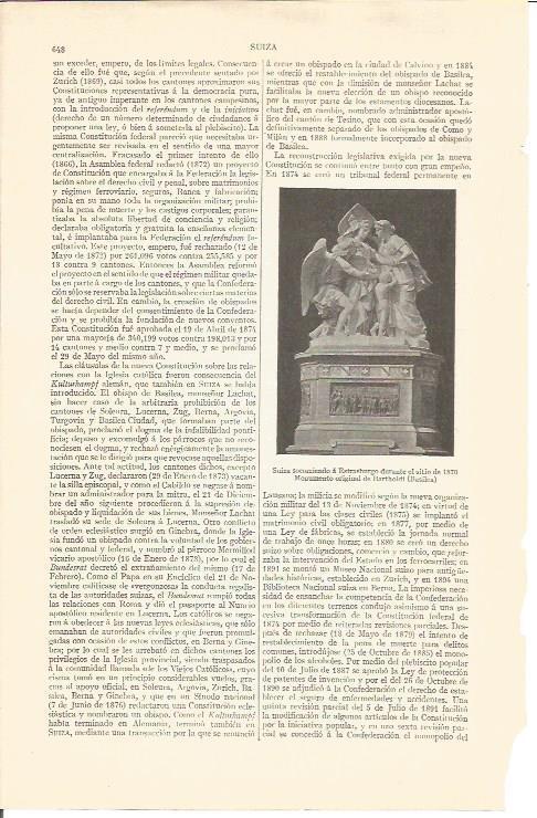 LAMINA V04311: Monumento Suiza socorriendo a Estrasburgo