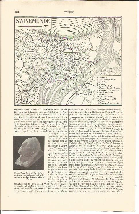 LAMINA V04381: Mapa de Swinemunde, Polonia