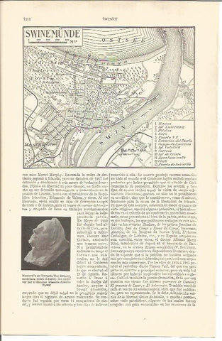 LAMINA V04381: Mapa de Swinemunde, Polonia