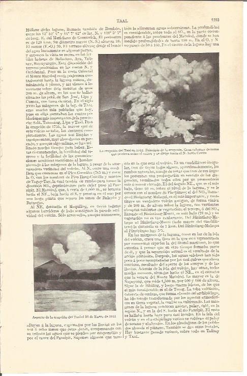 LAMINA V04399: Erupcion del Taal, Filipinas