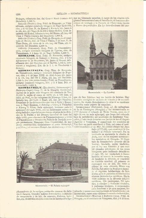 LAMINA V04395: Catedral y Palacio Episcopal en Szombathely, Hungria