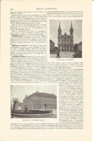 LAMINA V04395: Catedral y Palacio Episcopal en Szombathely, Hungria