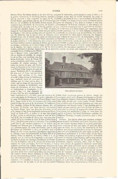 LAMINA V04370: Casa señorial en Sussex, Inglaterra