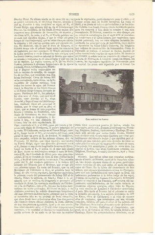 LAMINA V04370: Casa señorial en Sussex, Inglaterra