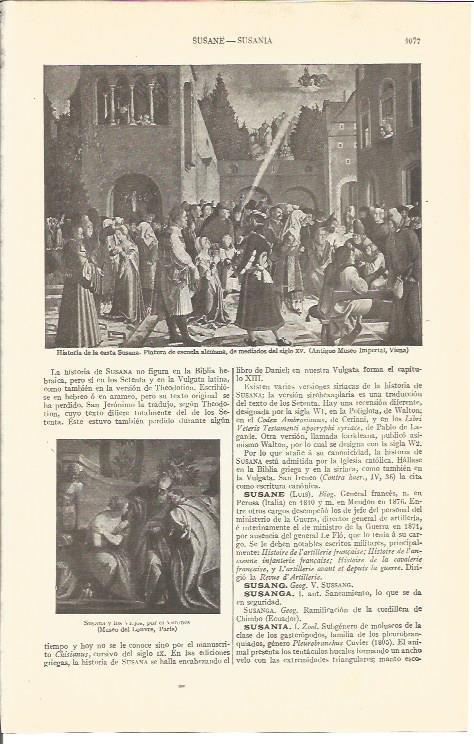 LAMINA V04368: Historia de la casta Susana, pintura alemana siglo XV 