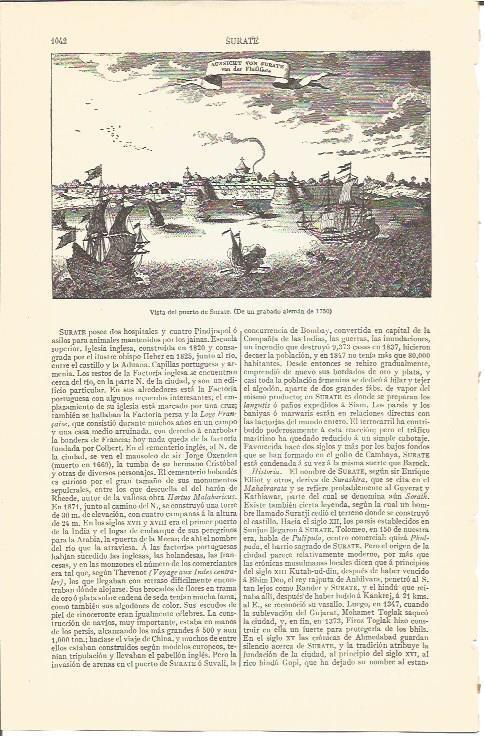 LAMINA V04358: Grabado aleman del puerto de Surate
