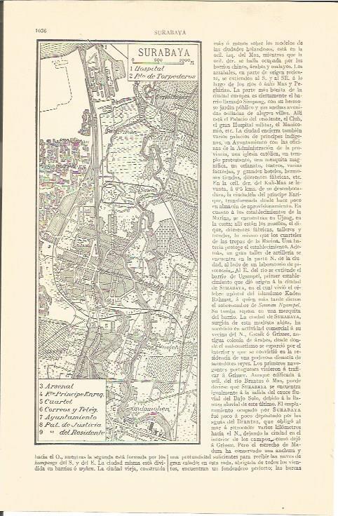 LAMINA V04356: Mapa de Surabaya, Indonesia