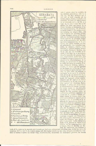 LAMINA V04356: Mapa de Surabaya, Indonesia