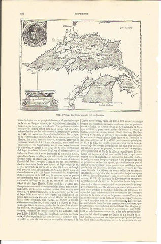 LAMINA V04351: Mapa del lago Superior trazado por los Jesuitas