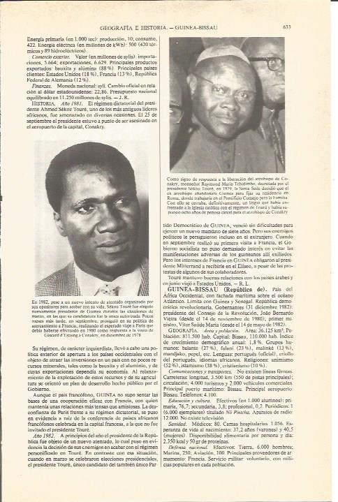 LAMINA V04814: Raymond-Marie Tchidimbo y Sekou Toure